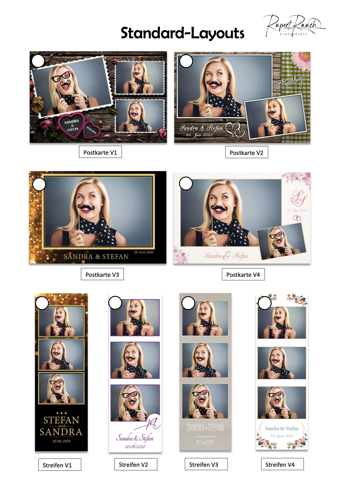 Fotobox Layout Auswahl